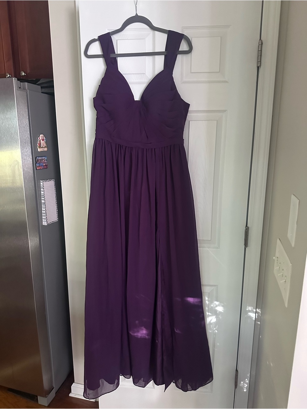 New Elegant Deep Purple Maxi Dress Sz 14